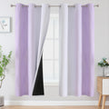 Ombre Blackout Curtains for Bedroom and Living Room 72 Inches