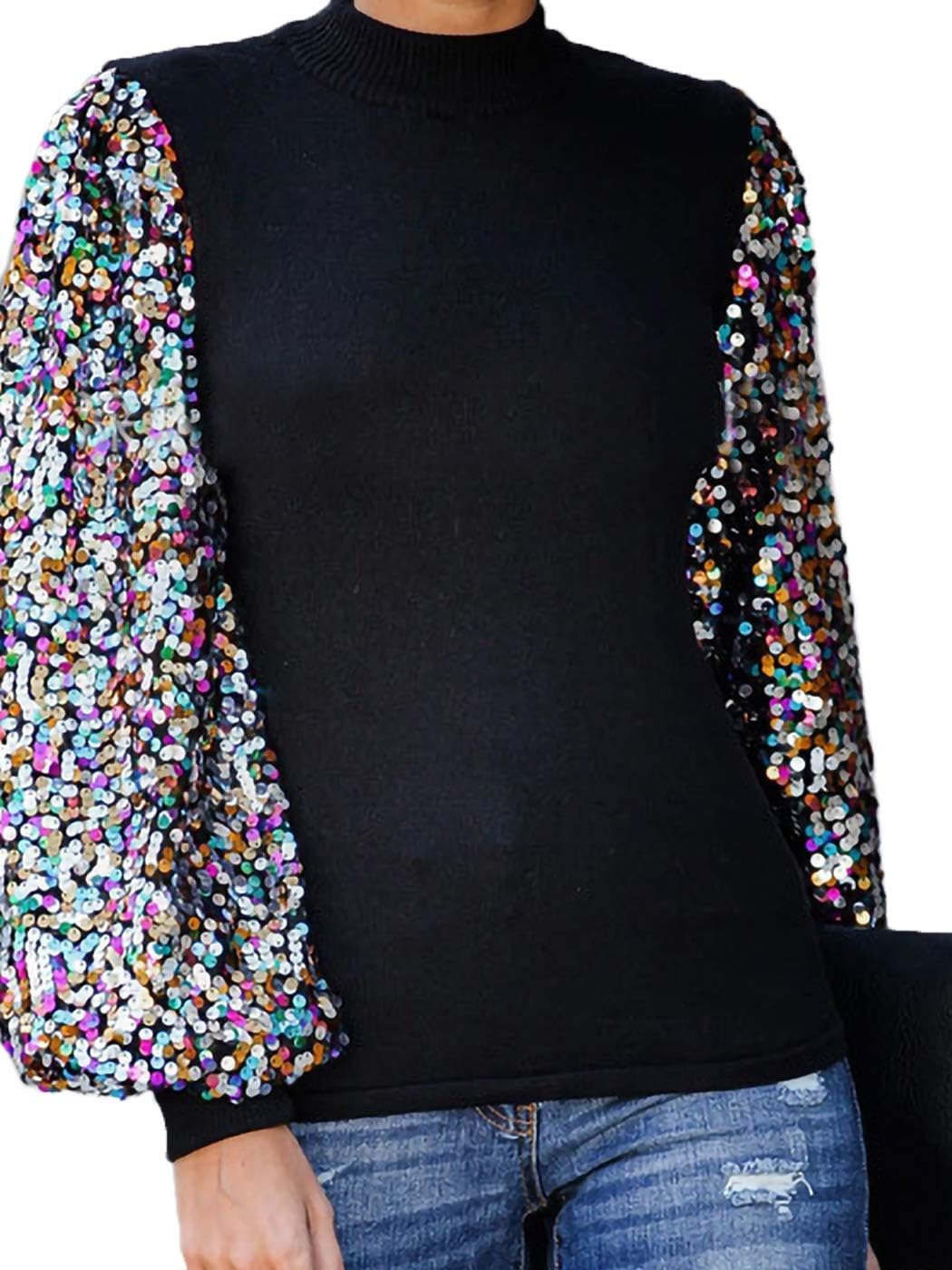 Anna-Kaci Confetti Sequin Balloon Sweatshirt