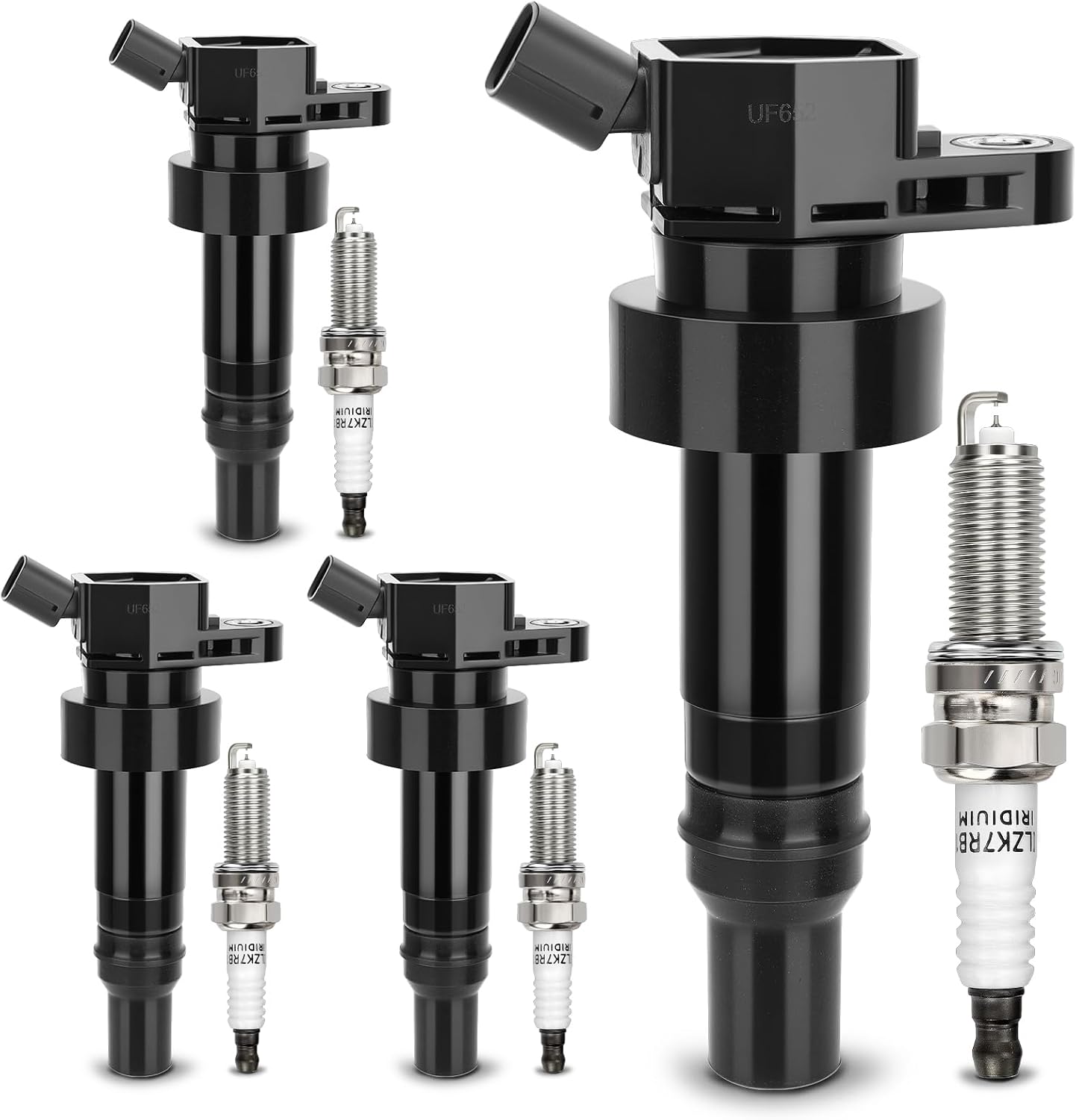 UF652 Ignition Coil & Double Iridium Spark Plug for Hyundai