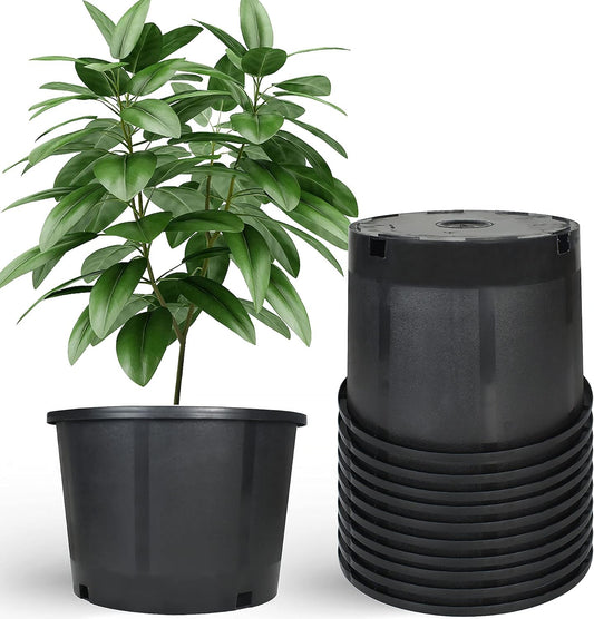 3.9 Gallon Nursery Pots for Plants - Durable Injection Molded Design
