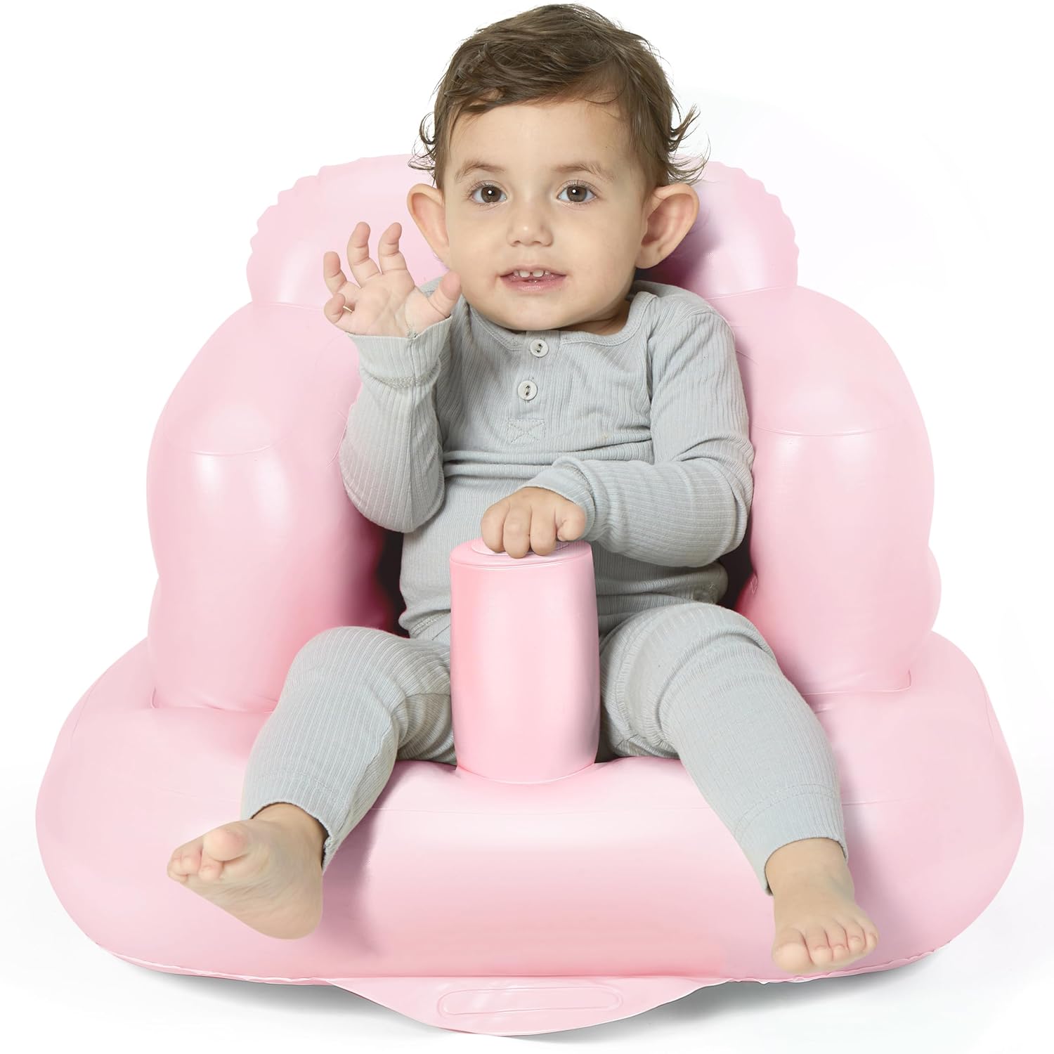 Inflatable Baby Seat with Built-in Pump - Portable Infant Safety Chair