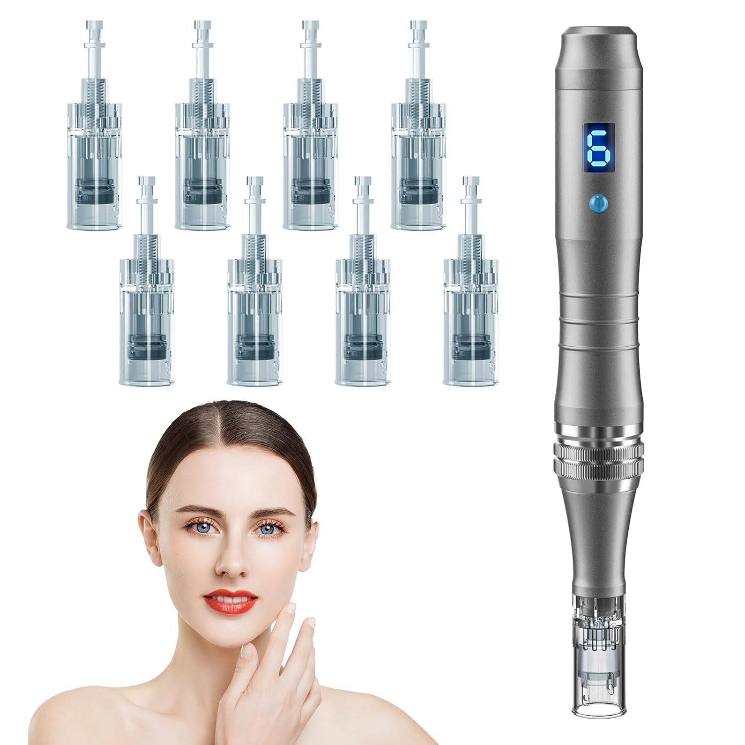 DermaStamp System 0.25mm Microneedling Stamp Pen for Skin Care