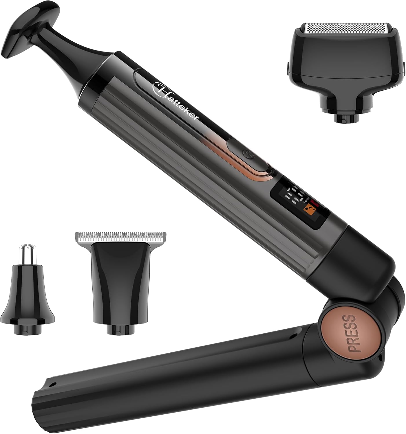 Hatteker Electric Back Shaver Grooming Kit for Men - 4 in 1