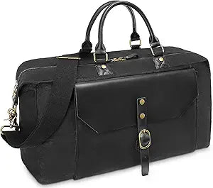 Waterproof Genuine Leather Canvas Duffle Bag for Travel
