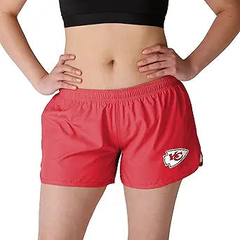 FOCO Women's NFL Team Logo Running Shorts for Active Ladies