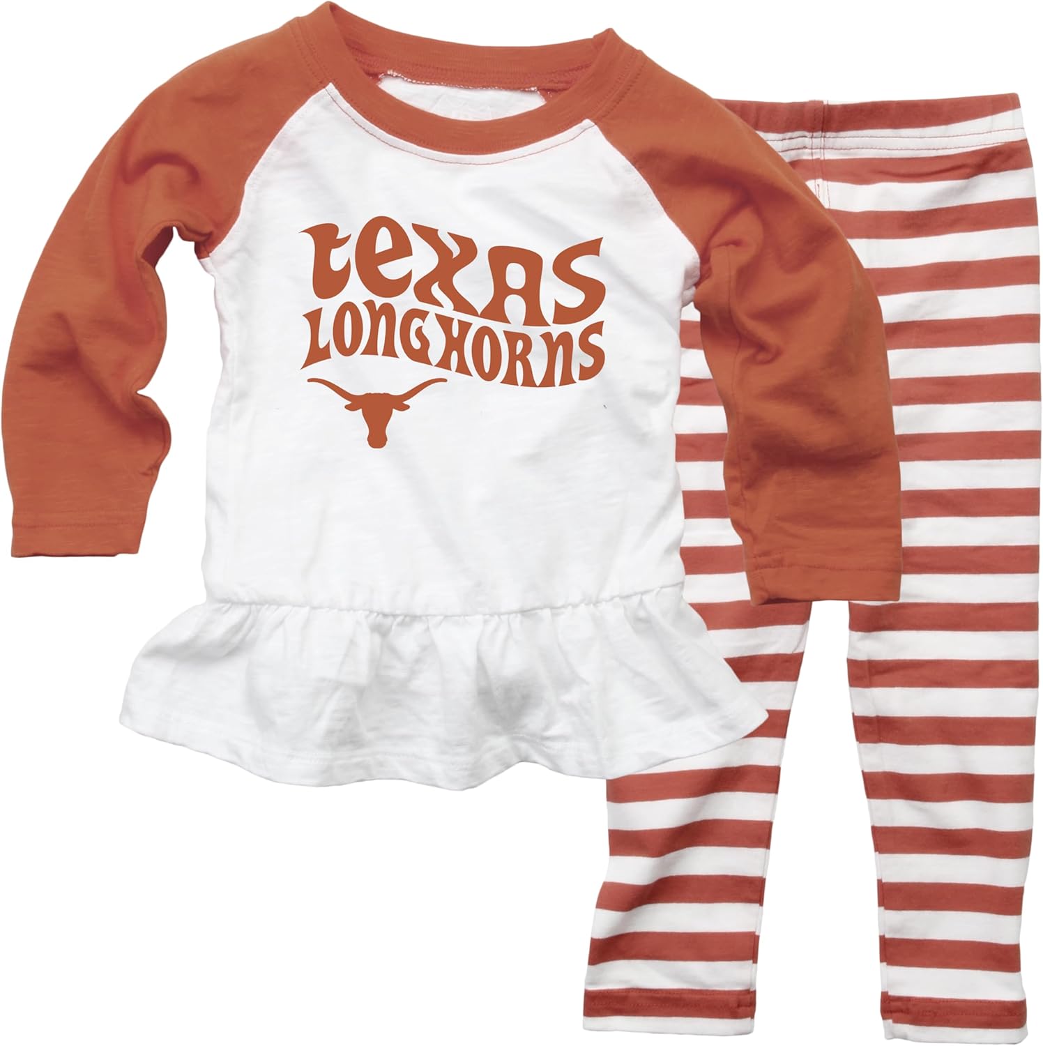 NCAA Infant Girls Ruffle Raglan Set by Wes and Willy - Cute Style