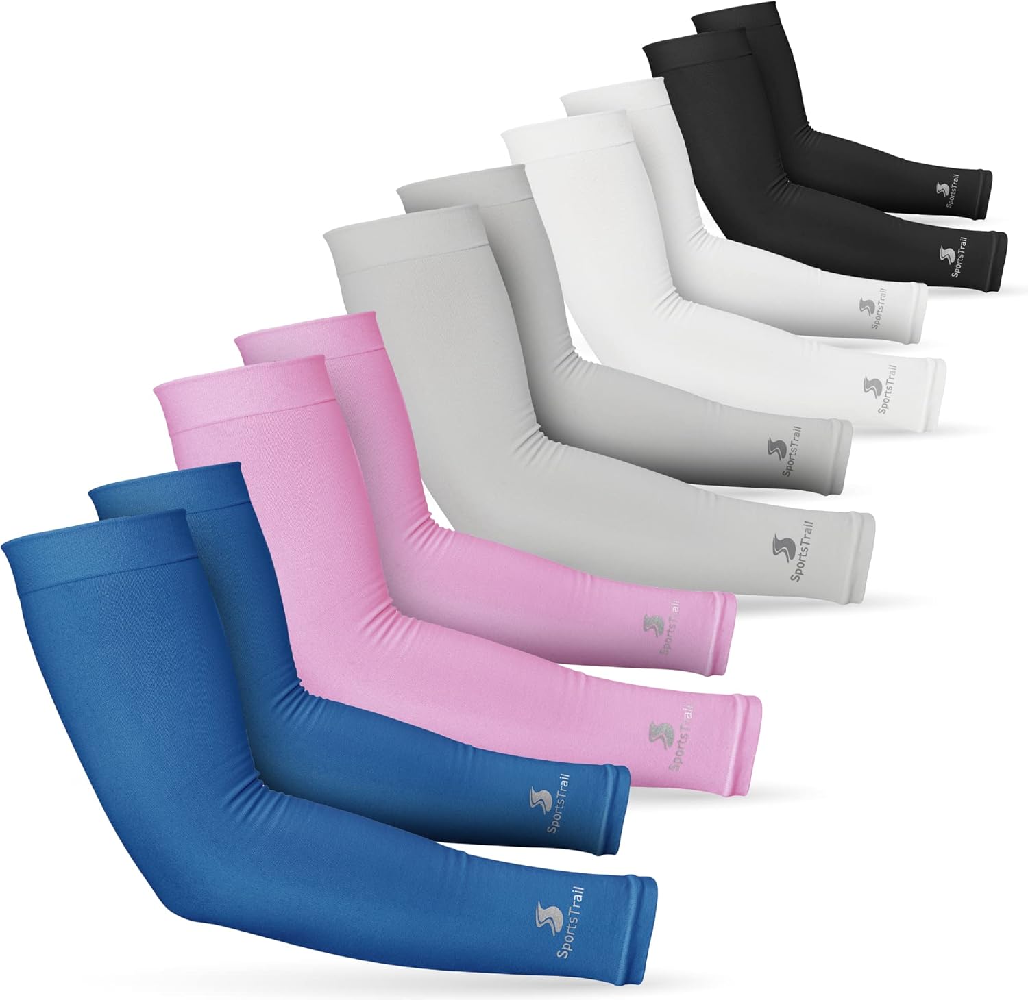 SportsTrail Cooling Arm Sleeves for Men & Women - UV Protection