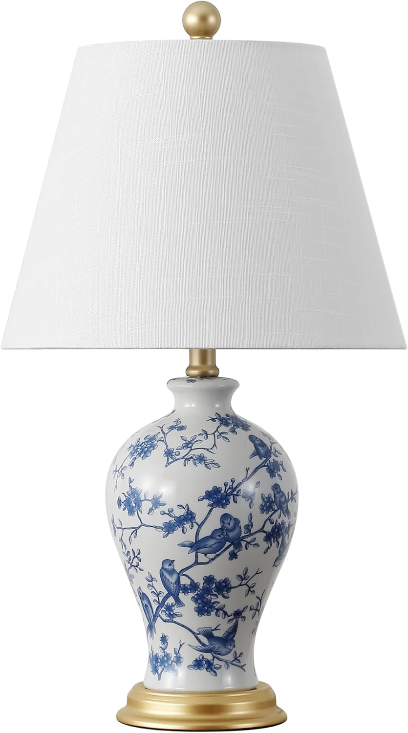 Grace 24 in Floral Classic LED Table Lamp for Bedroom Decor