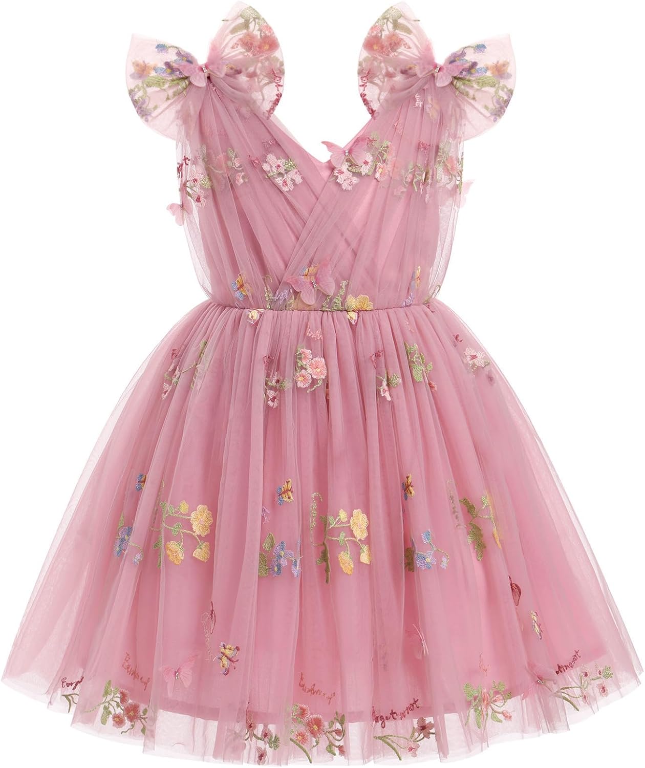 Toddler Girls Butterfly Dress with Sparkle Sequins and Tulle