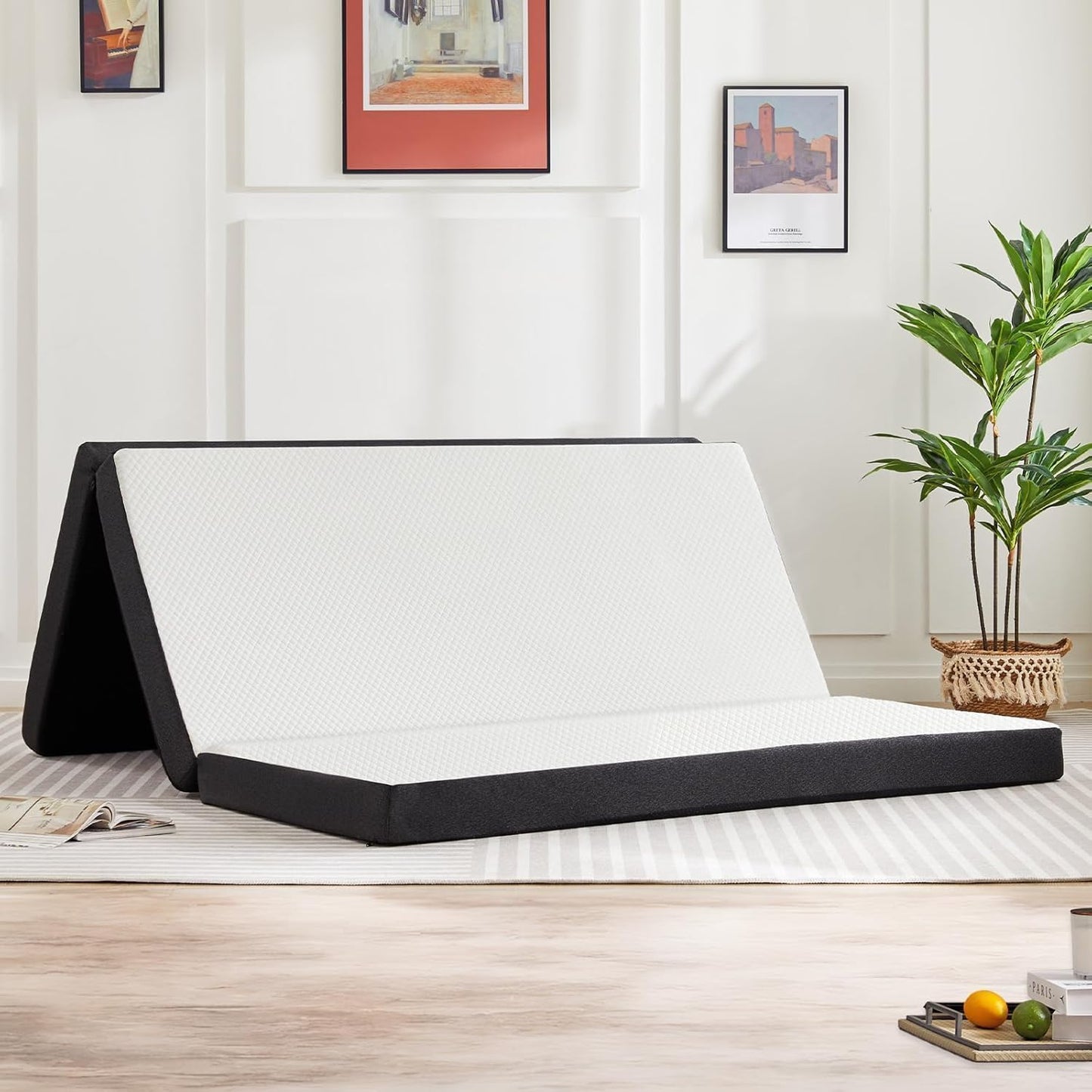 Sweetcrispy Tri-Fold Memory Foam Mattress for Travel & Yoga