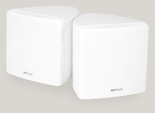 Rockville 3.5in Home Theater Wall Speakers with 360-Degree Brackets