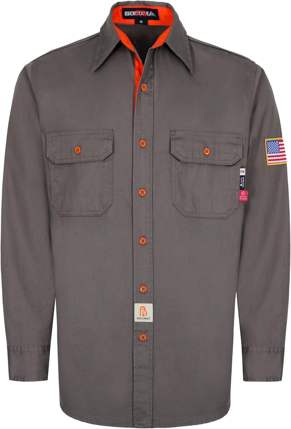 BOCOMAL Flame Resistant Welding Shirt for Men - NFPA2112 Certified