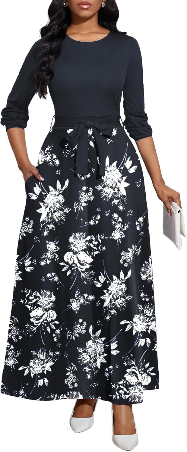 Long Dress for Women Casual Long Sleeve Maxi Dress 2025
