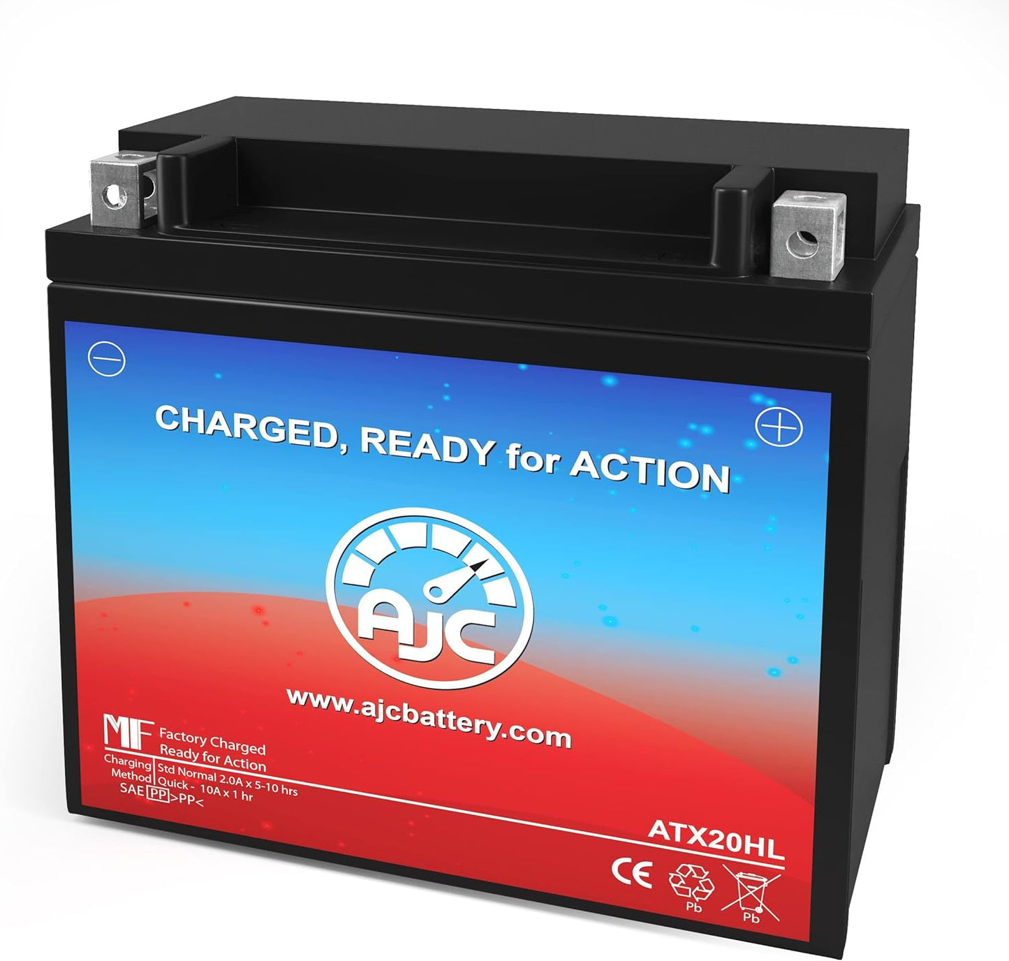 AJC Battery Replacement for Yuasa YTX20HL Powersports Battery
