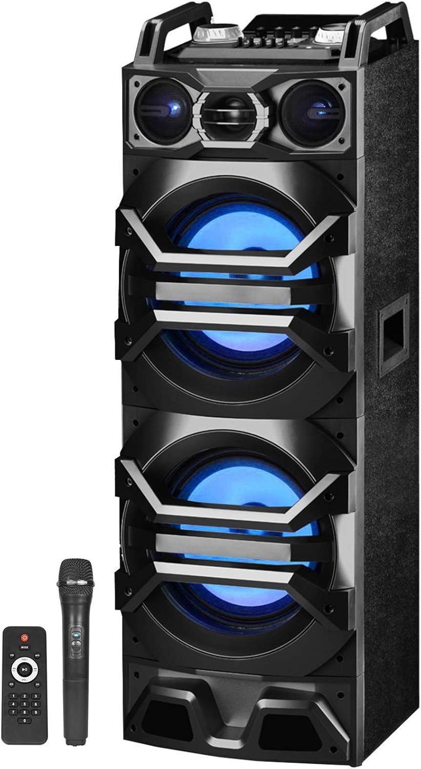 Technical Pro Dual 10in Powered Bluetooth Speaker with Mic