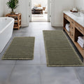 Waffle Bathroom Rugs Set of 2 - Ultra Absorbent Non Slip Bath Mats