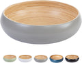 Fruit Bowl For Kitchen Counter - Large Spun Bamboo Decorative Bowl