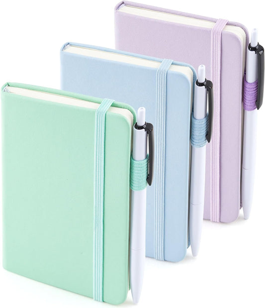 feela Mini Hardcover Journals + Pens Set | Perfect Office Notepad Trio