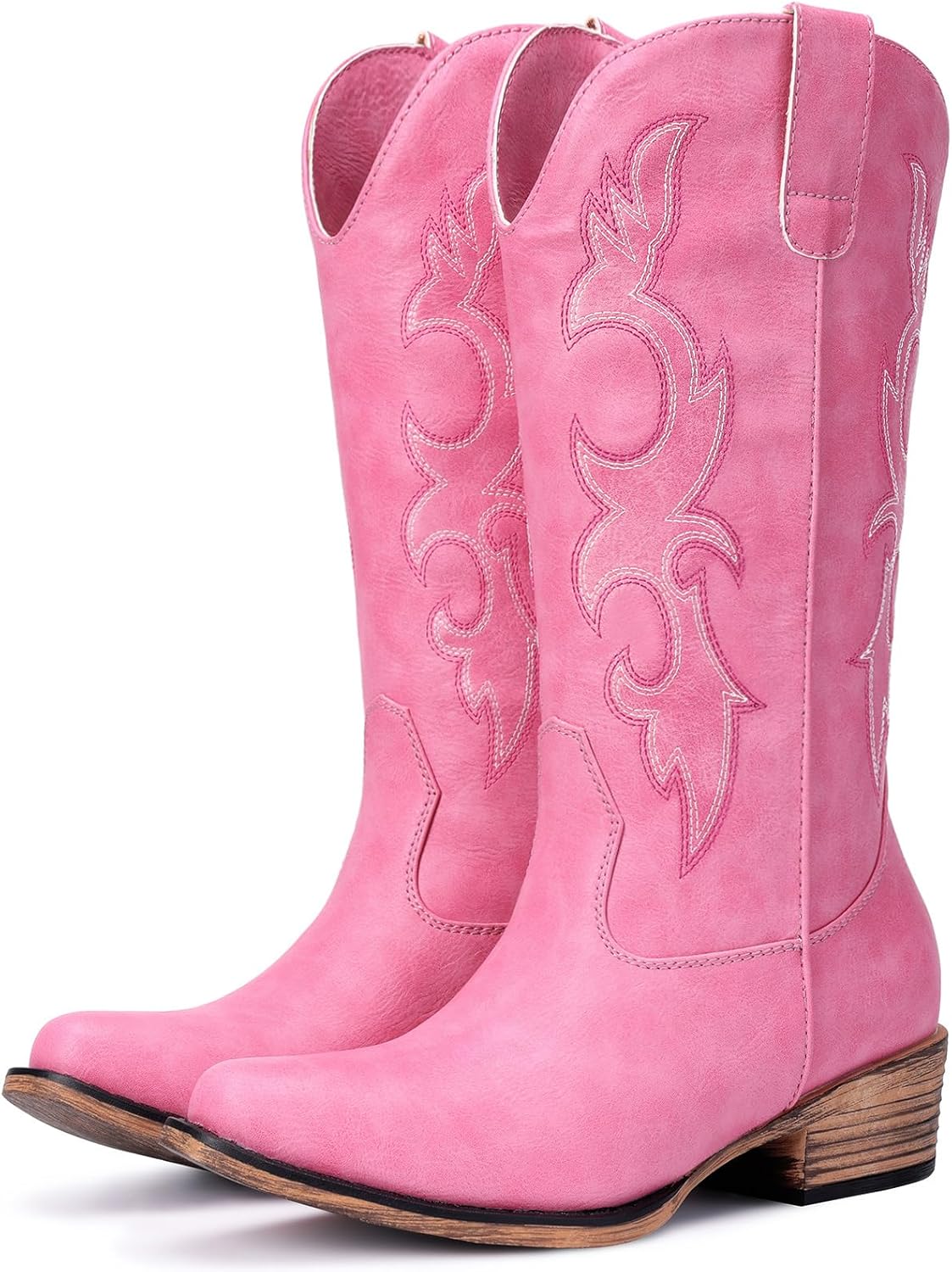 Cowboy Boots for Women - Embroidered Cowgirl Mid Calf Style