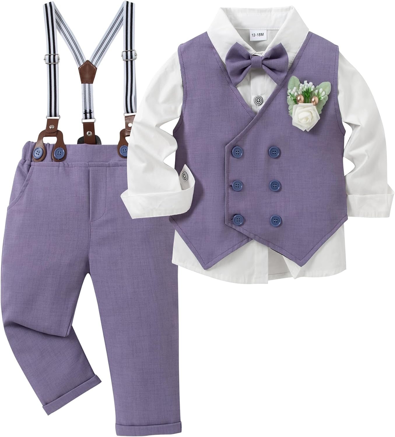 YALLET Toddler Baby Boy Clothes Suit for Formal Occasions