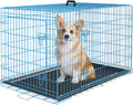 Medium Dog Crate Kennel 30 in Metal Double-Door Folding - Travel Ready