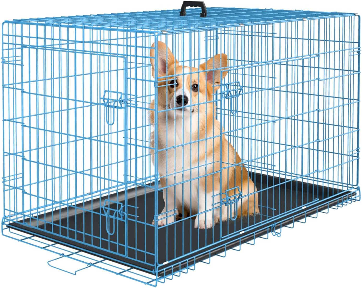 PayLessHere Medium Dog Crate Kennel 30in Metal Cage for Pets
