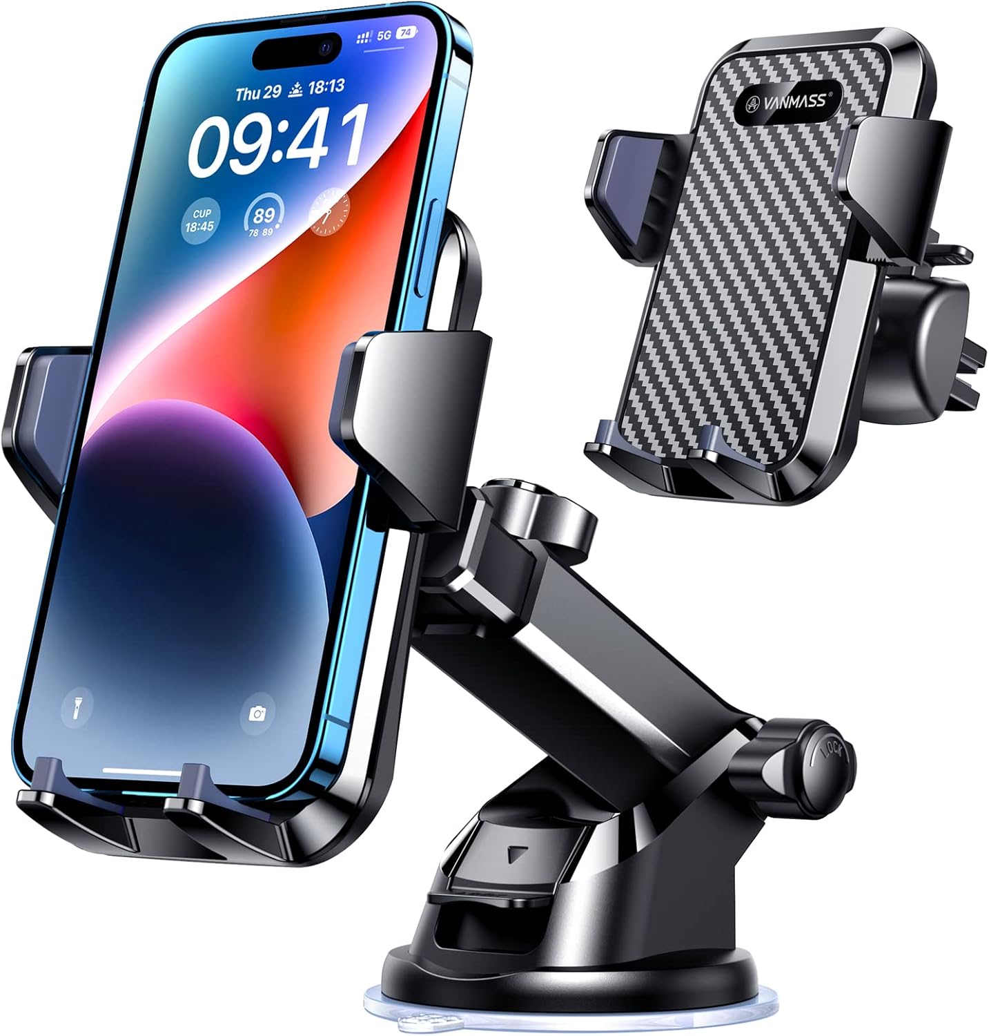 VANMASS Strongest 85+ LB Suction Car Phone Mount