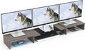 Triple Dual Monitor Stand Riser 56 in Extra Long - Adjustable Triple
