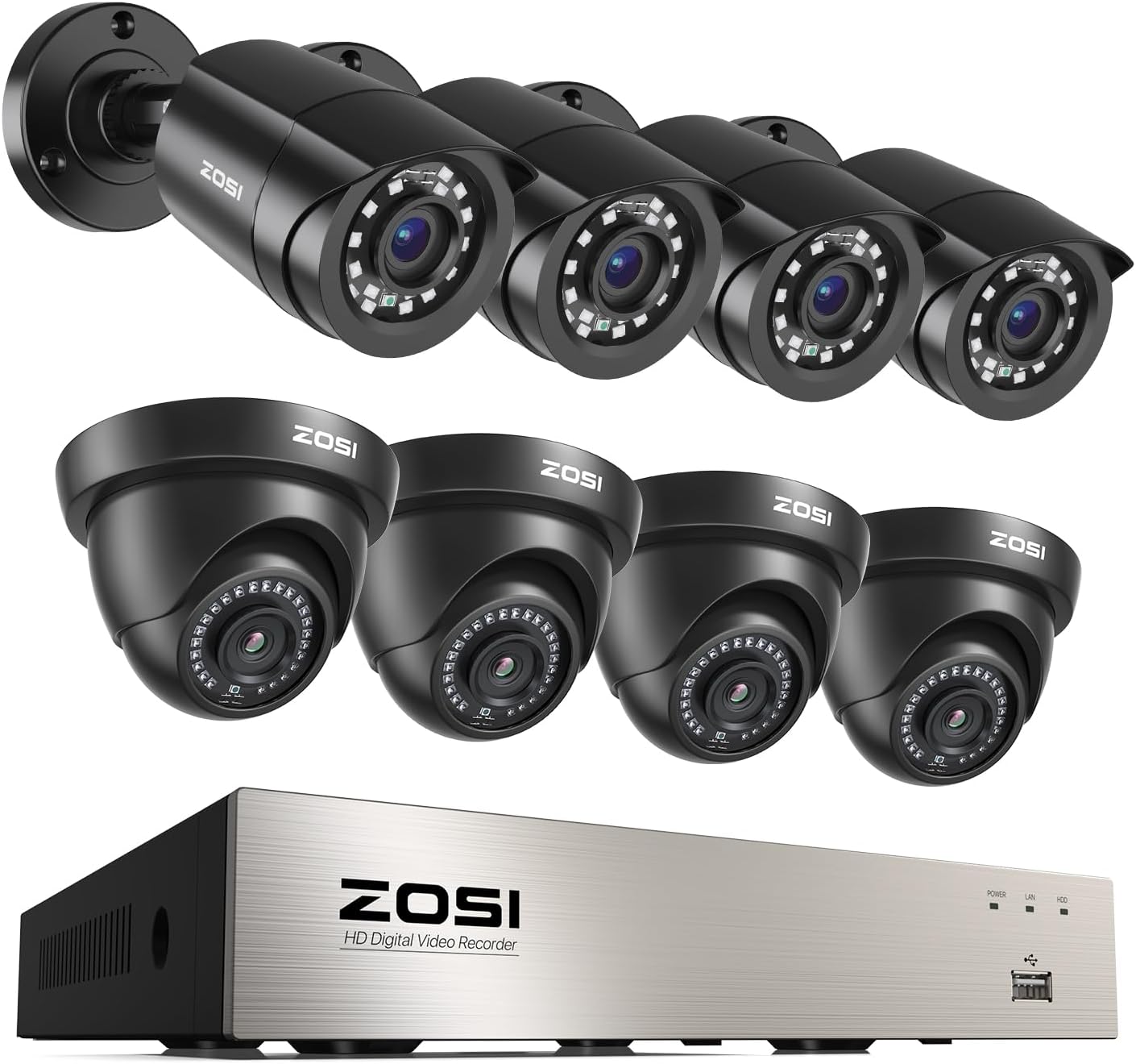 ZOSI 3K Lite 8CH Home Security Camera System with Night Vision