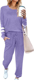 Ekouaer Womens Loungewear Sweatsuit 2-Piece Tracksuit - Soft Comfort