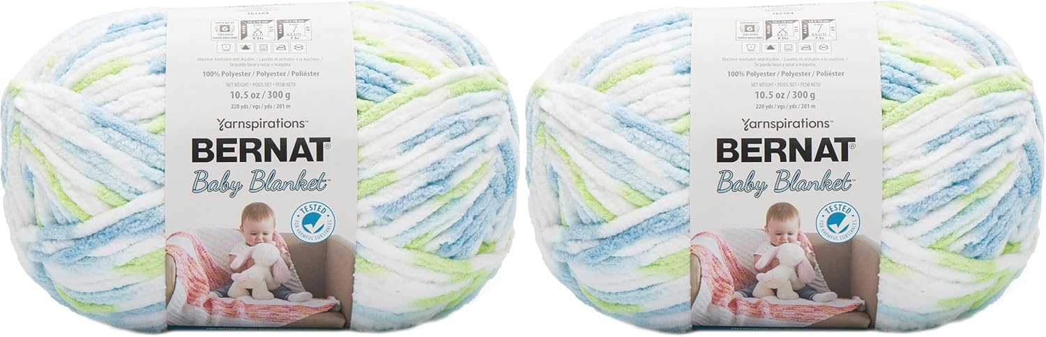 Bernat Baby Blanket Big Ball Funny Prints for Cozy Projects
