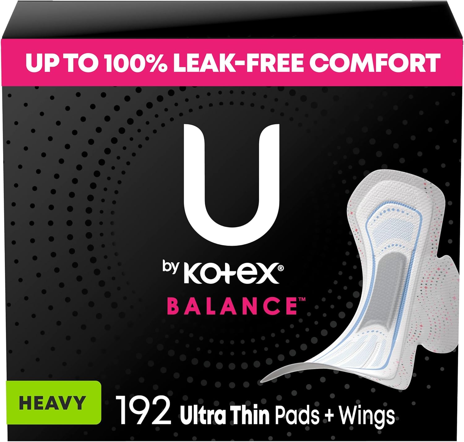 U by Kotex Clean & Secure Ultra Thin Pads for Heavy Absorbency
