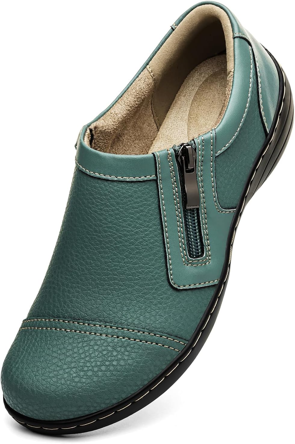 Comfortable Lightweight Leather Loafers for Women Business Casual