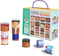 32-Piece Multiracial Magnetic Family Play Set - Diverse Wooden Blocks