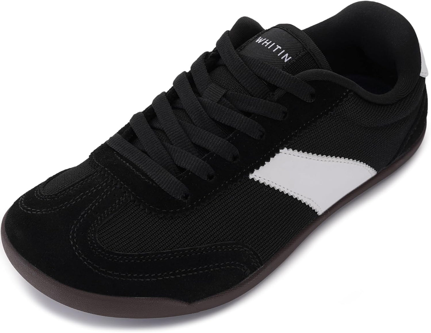 WHITIN Wide Barefoot Sneakers for Women with Brogue Toe Cap Style