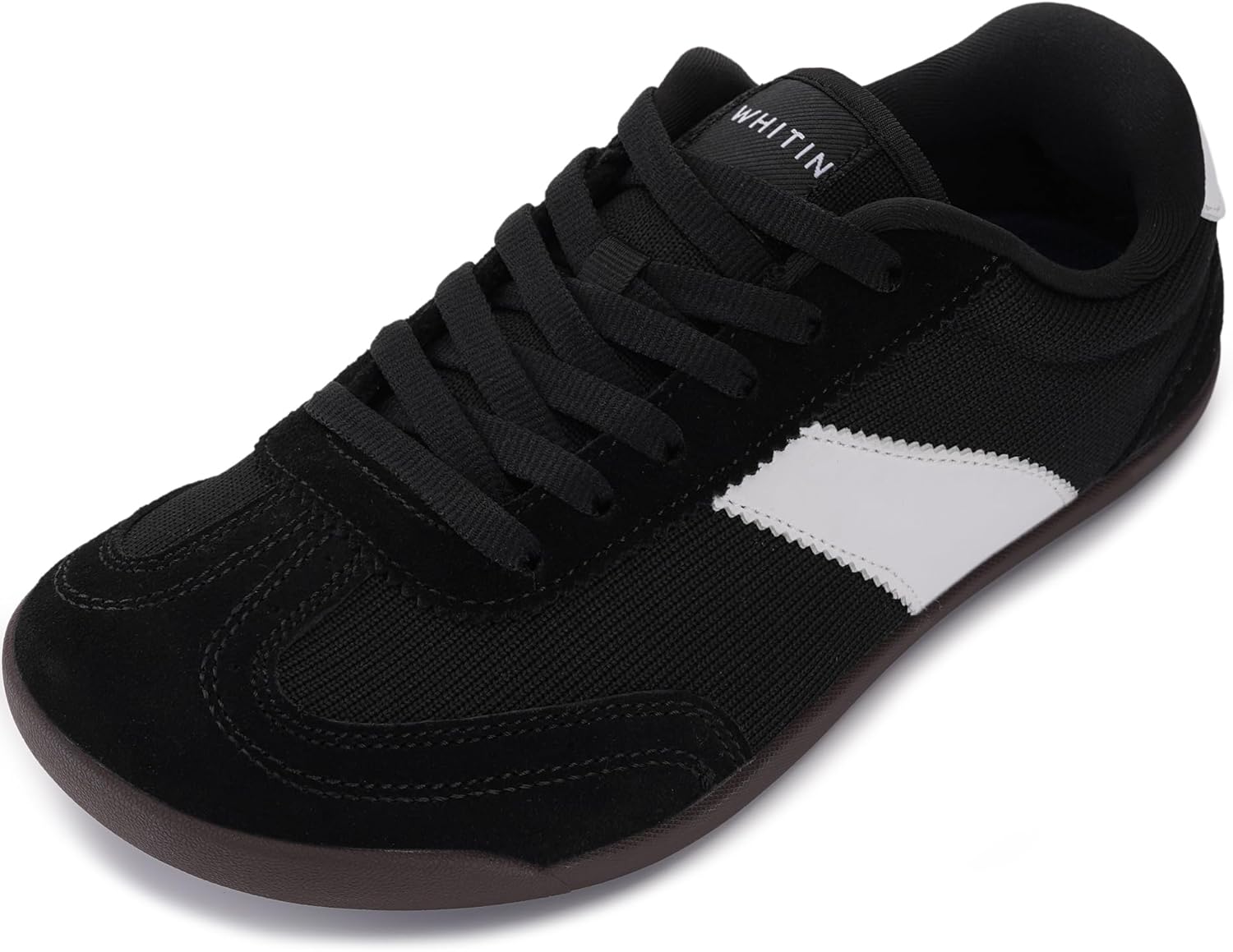 WHITIN Wide Barefoot Sneakers for Women with Brogue Toe Cap Style