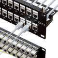 10Gbps Patch Panel 48 Port Cat6 Shielded 2U - Toolless RJ45 Couplers