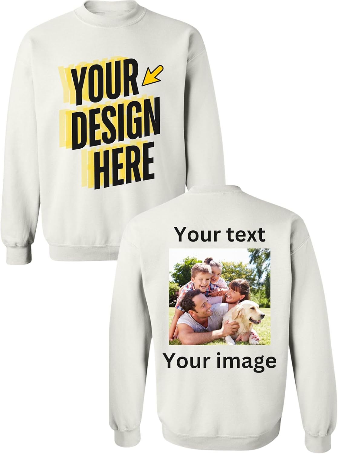 Personalized Front & Back Sweatshirt | Customized Couple Gift