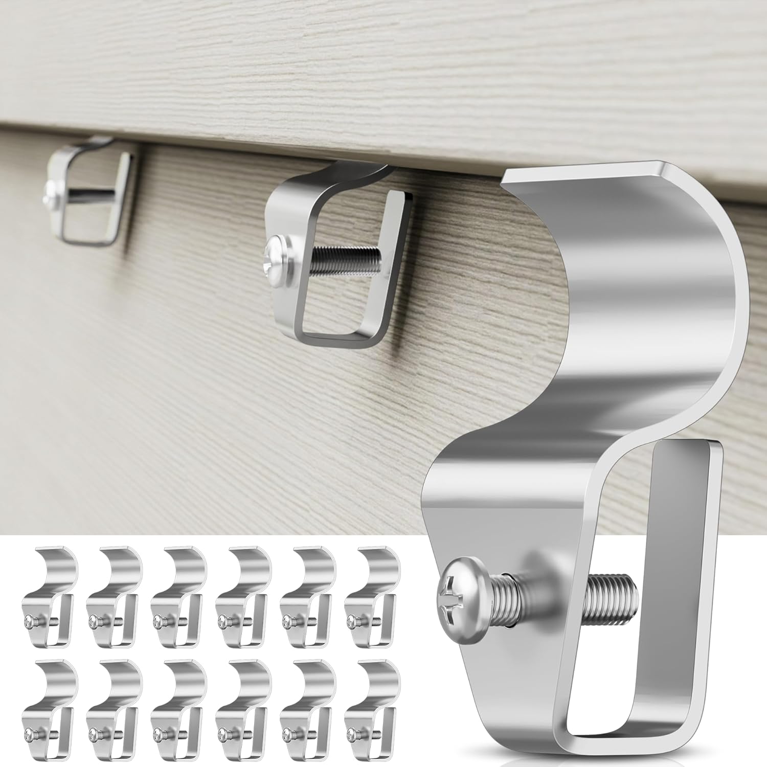Cozcty Vinyl Siding Clips - No-Hole Mounting for Easy Installation