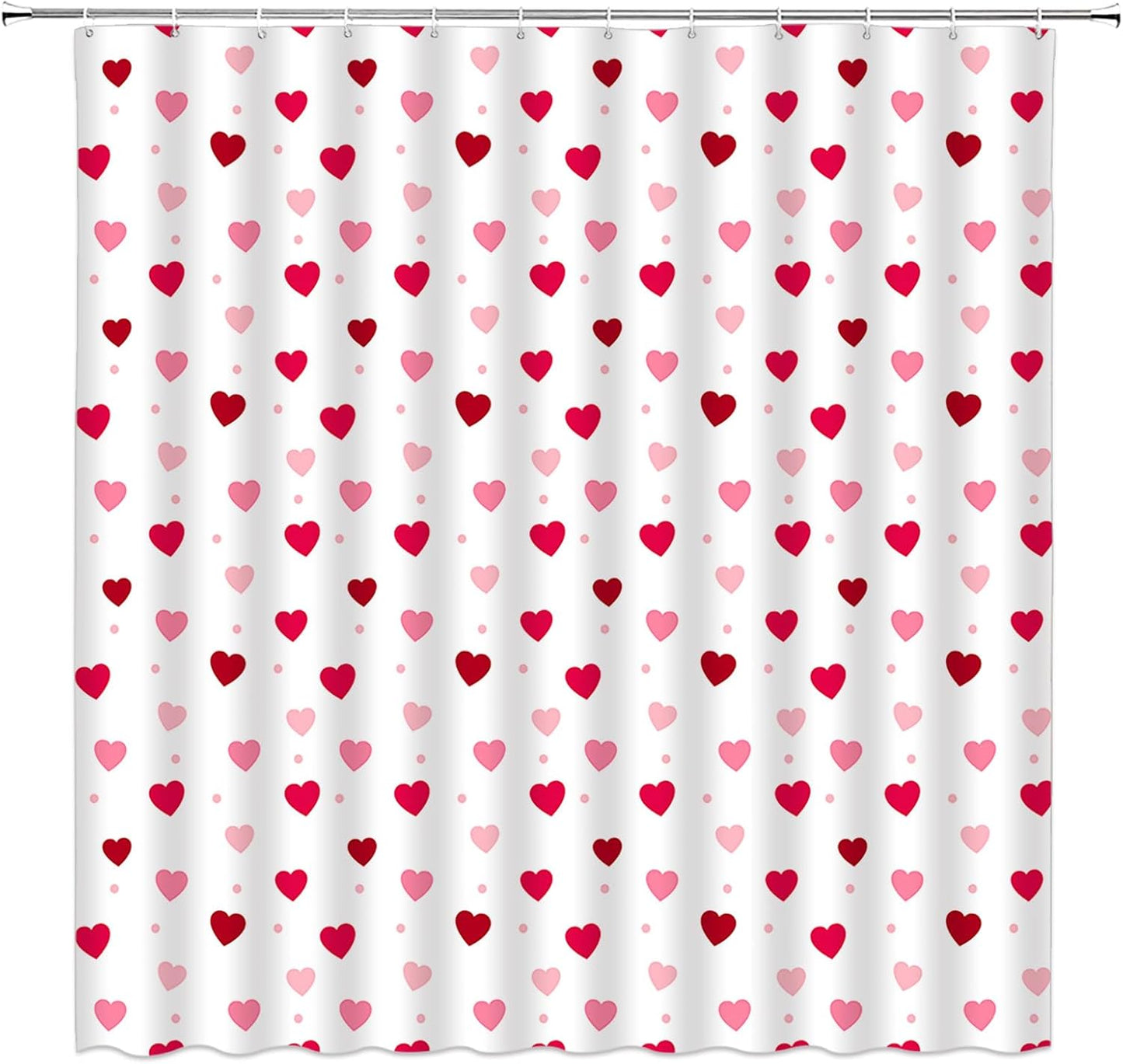 Romantic Heart Shower Curtain:  Fabric Love Decor