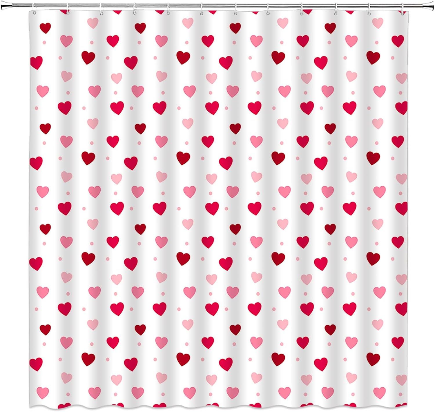 Romantic Heart Shower Curtain:  Fabric Love Decor