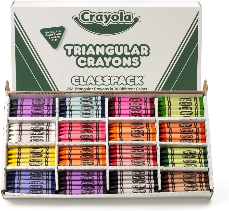 Crayola Triangular Crayon Classpack for Classroom Essentials