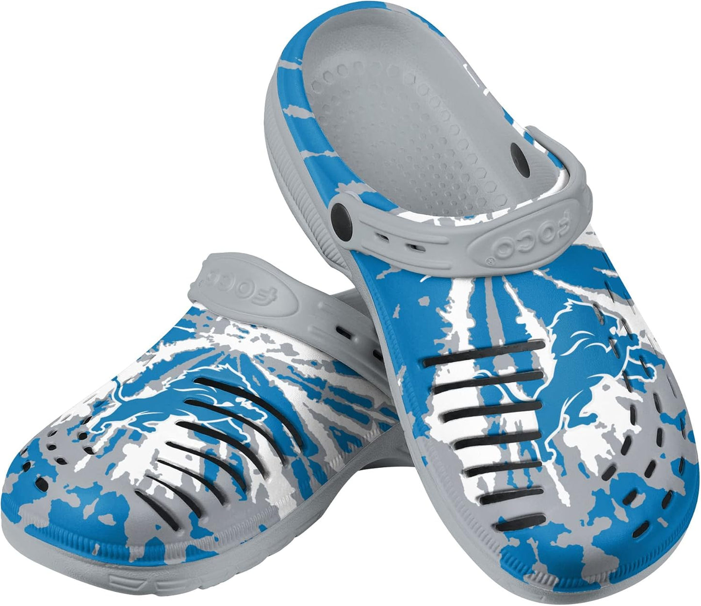 FOCO Mens NFL Team Logo Tie-dye Garden Water Sandals Shoes