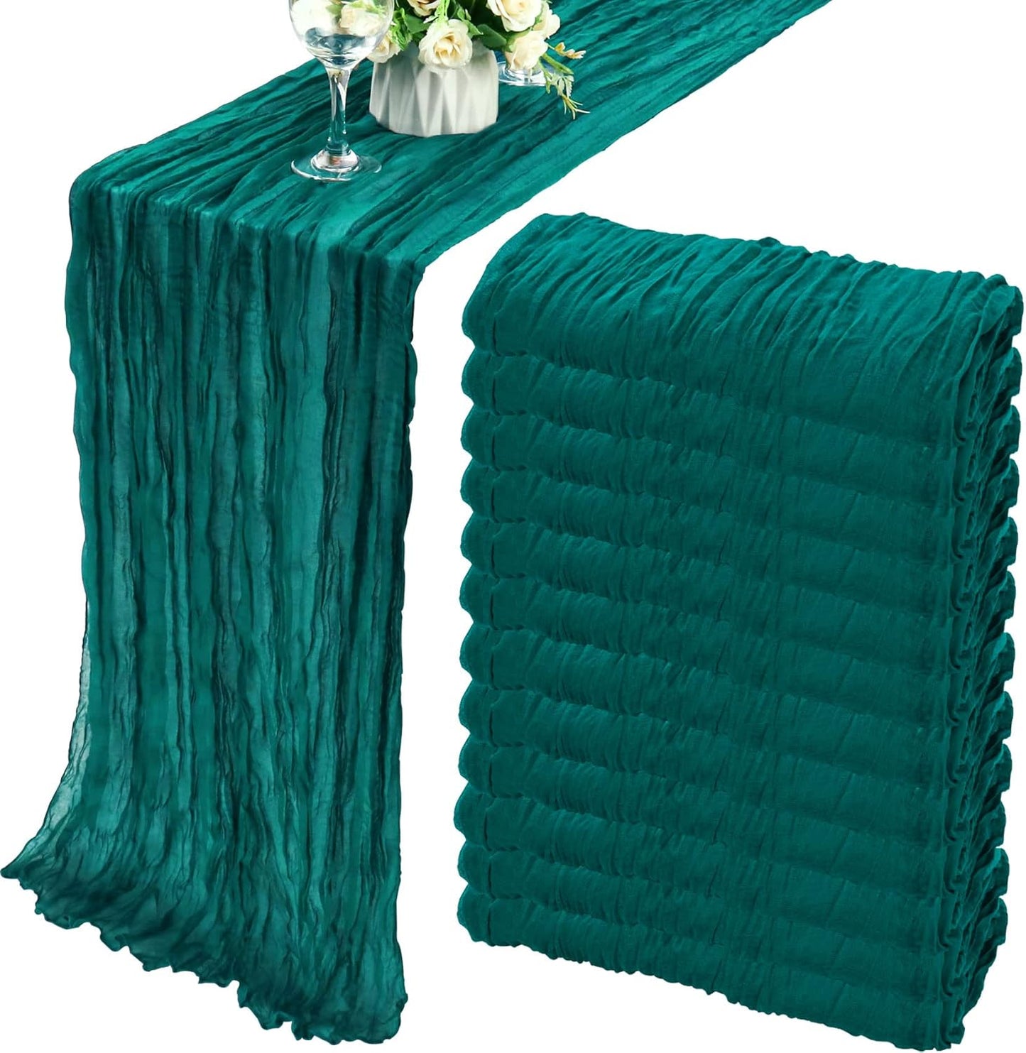 10Ft Cheesecloth Table Runner Set for Elegant Wedding Decor