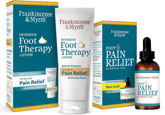 Frankincense and Myrrh Foot Pain Relief Combo Pack for Comfort