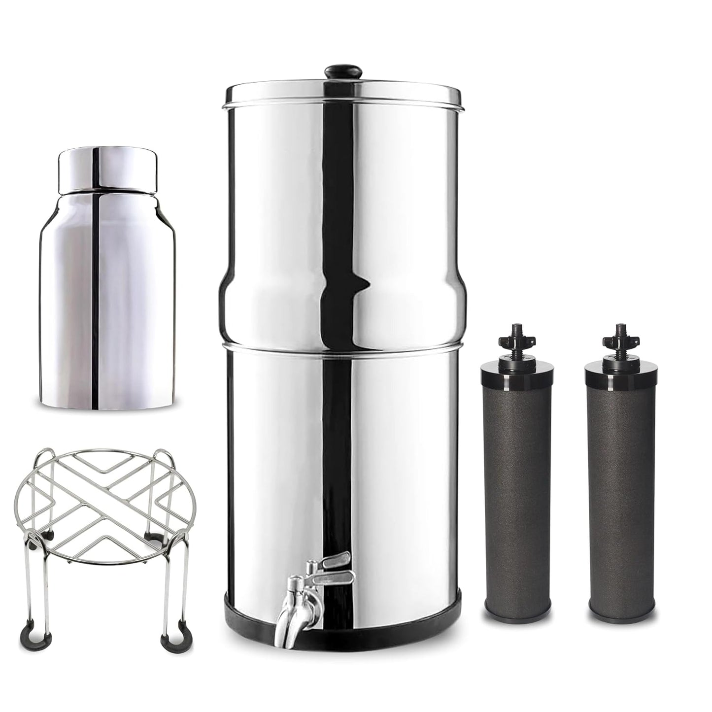 Denali Spring Stainless Steel Water System - Black Filters, Perfect Stix