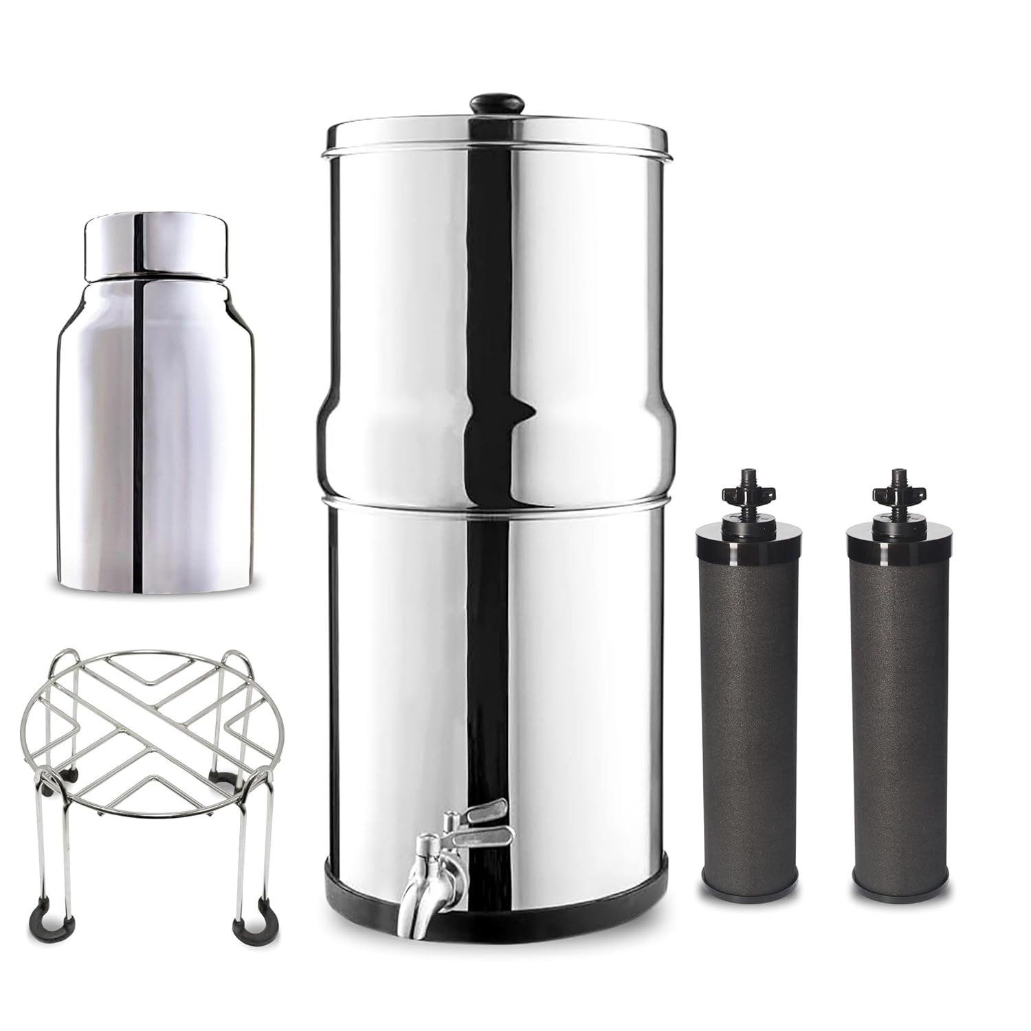 Denali Spring Stainless Steel Water System - Black Filters, Perfect Stix