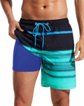 SILKWORLD Mens Swim Trunks Quick Dry 2 in 1 Shorts for Comfort