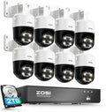 ZOSI 4K PoE Security Camera System with Auto Tracking - 8 Camera Kit