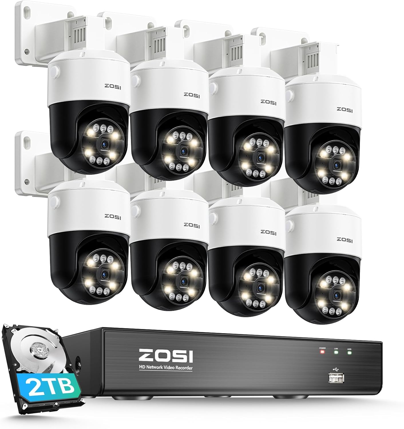 ZOSI 4K PoE Security Camera System with AI Detection Features